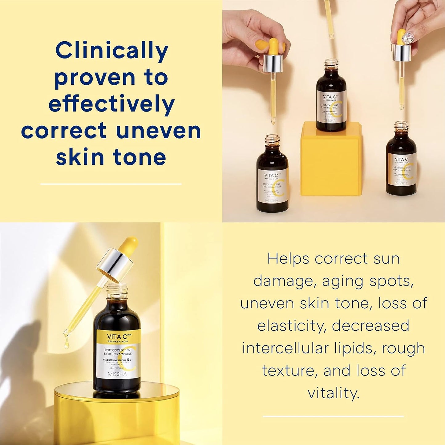 MISSHA Vita C Plus Ampoule Vitamin C Serum Korean Skin Care 1.01 oz